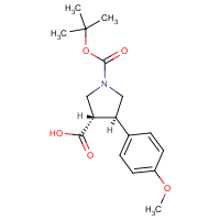 CAS: 1000415-75-7 | OR12535 | trans-1-(tert-Butoxycarbonyl)-4-(4-methoxyphenyl)pyrrolidine-3-carboxylic acid