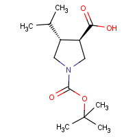 CAS:1212348-80-5 | OR12934 | trans-4-Isopropylpyrrolidine-3-carboxylic acid, N-BOC protected