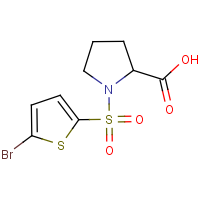 CAS:1301738-60-2 | OR13579 | 1-[(5-Bromothien-2-yl)sulphonyl]pyrrolidine-2-carboxylic acid
