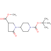 CAS:937601-48-4 | OR14133 | 4-[4-(Methoxycarbonyl)-2-oxopyrrolidin-1-yl]piperidine, N-BOC protected