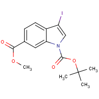 CAS:850374-94-6 | OR1455 | 1-tert-Butyl 6-methyl 3-iodo-1H-indole-1,6-dicarboxylate