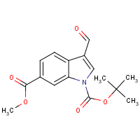 CAS:850374-95-7 | OR1457 | 3-Formyl-6-(methoxycarbonyl)-1H-indole, N-BOC protected