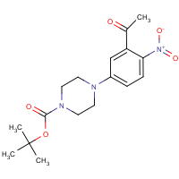 CAS:886361-04-2 | OR15299 | 4-(3-Acetyl-4-nitrophenyl)piperazine, N1-BOC protected