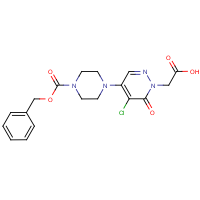 CAS:1000018-20-1 | OR15475 | [4-Piperazin-1-yl-5-chloro-6-oxo-6H-pyridazin-1-yl]acetic acid, N4-CBZ protected