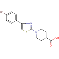 CAS:296899-02-0 | OR15482 | 1-[4-(4-Bromophenyl)-1,3-thiazol-2-yl]piperidine-4-carboxylic acid