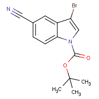 CAS: 348640-12-0 | OR1716 | 3-Bromo-5-cyano-1H-indole, N-BOC protected