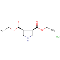 CAS:1235297-21-8 | OR18061 | Diethyl (3R,4S)-pyrrolidine-3,4-dicarboxylate hydrochloride