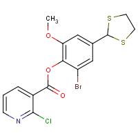 CAS:219767-06-3 | OR21430 | 2-bromo-4-(1,3-dithiolan-2-yl)-6-methoxyphenyl 2-chloronicotinate