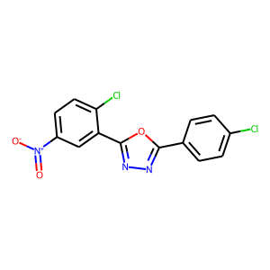CAS:243644-25-9 | OR21614 | 2-(2-chloro-5-nitrophenyl)-5-(4-chlorophenyl)-1,3,4-oxadiazole