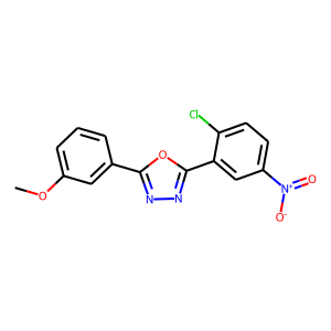 CAS:243644-35-1 | OR21623 | 2-(2-chloro-5-nitrophenyl)-5-(3-methoxyphenyl)-1,3,4-oxadiazole
