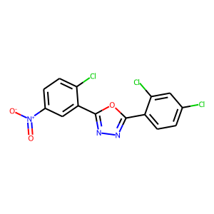 CAS:243644-38-4 | OR21624 | 2-(2-chloro-5-nitrophenyl)-5-(2,4-dichlorophenyl)-1,3,4-oxadiazole
