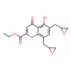 CAS:248595-44-0 | OR22018 | ethyl 5-hydroxy-6,8-di(oxiran-2-ylmethyl)-4-oxo-4H-chromene-2-carboxylate