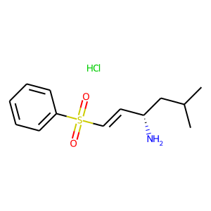 CAS:1421769-36-9 | OR2240 | (1E,3S)-3-Amino-5-methyl-1-(phenylsulphonyl)hex-1-ene hydrochloride