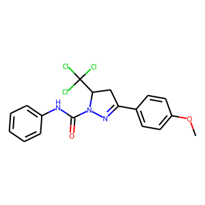 CAS:254753-82-7 | OR22528 | N1-phenyl-3-(4-methoxyphenyl)-5-(trichloromethyl)-4,5-dihydro-1H-pyrazole-1-carboxamide