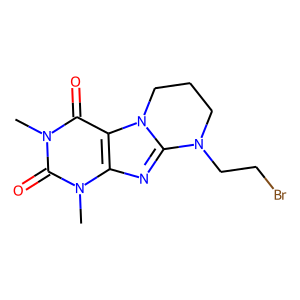 CAS:137881-71-1 | OR22696 | 9-(2-bromoethyl)-1,3-dimethyl-1,2,3,4,6,7,8,9-octahydropyrimido[2,1-f]purine-2,4-dione
