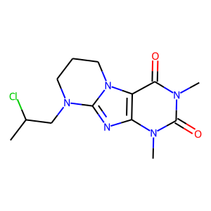 CAS:255731-09-0 | OR22697 | 9-(2-Chloropropyl)-1,3-dimethyl-1,2,3,4,6,7,8,9-octahydropyrimido[2,1-f]purine-2,4-dione