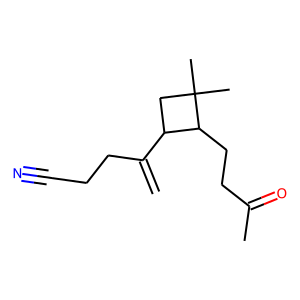 CAS:646477-50-1 | OR22810 | 4-[3,3-dimethyl-2-(3-oxobutyl)cyclobutyl]pent-4-enenitrile