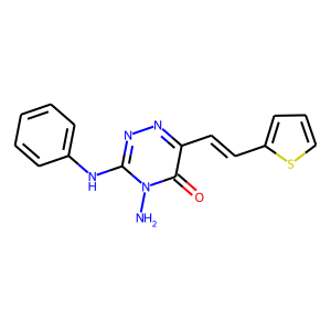 CAS:257869-78-6 | OR22861 | 4-amino-3-anilino-6-[2-(2-thienyl)vinyl]-1,2,4-triazin-5(4H)-one