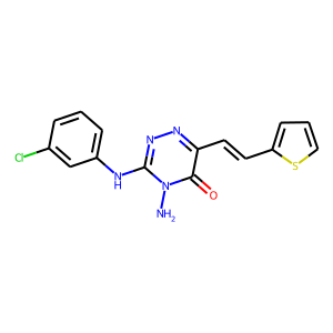 CAS:257869-79-7 | OR22862 | 4-amino-3-(3-chloroanilino)-6-[2-(2-thienyl)vinyl]-1,2,4-triazin-5(4H)-one