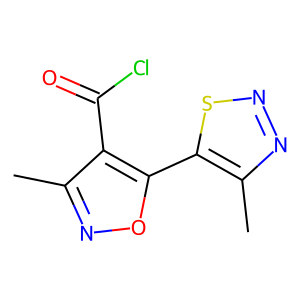 CAS:423768-48-3 | OR23347 | 3-methyl-5-(4-methyl-1,2,3-thiadiazol-5-yl)-4-isoxazolecarbonyl chloride