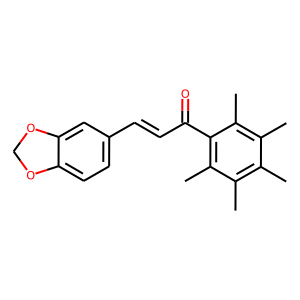 CAS:646506-52-7 | OR23520 | 3-(1,3-benzodioxol-5-yl)-1-(2,3,4,5,6-pentamethylphenyl)prop-2-en-1-one