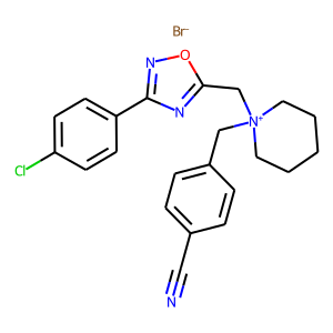 CAS:646497-36-1 | OR23570 | 1-{[3-(4-chlorophenyl)-1,2,4-oxadiazol-5-yl]methyl}-1-(4-cyanobenzyl)hexahydropyridinium bromide