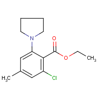 CAS:59686-39-4 | OR23636 | Ethyl 2-chloro-4-methyl-6-tetrahydro-1H-pyrrol-1-ylbenzoate