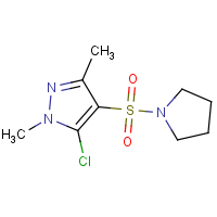 CAS:647825-38-5 | OR23903 | 5-Chloro-1,3-dimethyl-4-(tetrahydro-1H-pyrrol-1-ylsulphonyl)-1H-pyrazole
