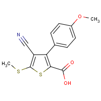 CAS: 116493-07-3 | OR2466 | 4-Cyano-3-(4-methoxyphenyl)-5-(methylthio)thiophene-2-carboxylic acid
