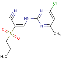 CAS: 649664-59-5 | OR25192 | 3-[(4-chloro-6-methylpyrimidin-2-yl)amino]-2-(propylsulphonyl)acrylonitrile