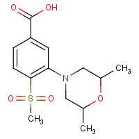 CAS: 1000018-49-4 | OR2527 | 3-(2,6-Dimethylmorpholin-4-yl)-4-(methylsulphonyl)benzoic acid