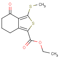 CAS:168279-54-7 | OR25280 | Ethyl 3-(methylsulphanyl)-4-oxo-4,5,6,7-tetrahydrobenzo[c]thiophene-1-carboxylate