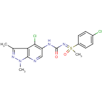CAS:680211-65-8 | OR25386 | N-(4-chloro-1,3-dimethyl-1H-pyrazolo[3,4-b]pyridin-5-yl)-N'-[1-(4-chlorophenyl)-1-methyl-1-oxo-lambda~6~-sulphanylidene]urea