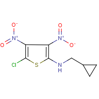 CAS: 680212-31-1 | OR25829 | N2-cyclopropylmethyl-5-chloro-3,4-dinitrothiophen-2-amine