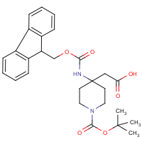CAS:946682-26-4 | OR2629 | (4-Aminopiperidin-4-yl)acetic acid, N1-BOC 4-FMOC protected