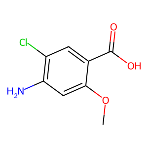 CAS:7206-70-4 | OR27655 | 4-amino-5-chloro-2-methoxybenzoic acid
