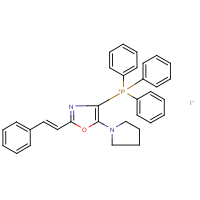 CAS:308805-07-4 | OR28193 | (2-Styryl-5-tetrahydro-1H-pyrrol-1-yl-1,3-oxazol-4-yl)(triphenyl)phosphonium iodide