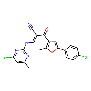 CAS: 680215-68-3 | OR29478 | 3-[(4-chloro-6-methylpyrimidin-2-yl)amino]-2-{[5-(4-chlorophenyl)-2-methyl-3-furyl]carbonyl}acrylonitrile