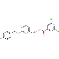 CAS: 263755-78-8 | OR29720 | {[({2-[(4-Chlorobenzyl)thio]pyrimidin-4-yl}methylene)amino]oxy}(2,6-dichloropyridin-4-yl)methanone