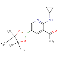 CAS:  | OR300322 | 1-(2-(Cyclopropylamino)-5-(4,4,5,5-tetramethyl-1,3,2-dioxaborolan-2-yl)pyridin-3-yl)ethanone