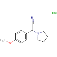 CAS:  | OR300886 | 2-(4-Methoxyphenyl)-2-(pyrrolidin-1-yl)acetonitrile hydrochloride