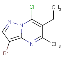 CAS: 885720-87-6 | OR302089 | 3-Bromo-7-chloro-6-ethyl-5-methylpyrazolo[1,5-a]pyrimidine