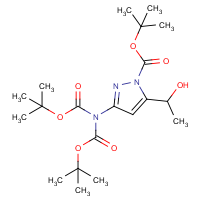 CAS: 1439824-04-0 | OR302134 | tert-Butyl 3-(di-(tert-Butoxycarbonyl)amino)-5-(1-hydroxyethyl)-1H-pyrazole-1-carboxylate