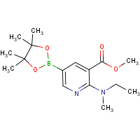 CAS: | OR302657 | Methyl 2-(ethyl(methyl)amino)-5-(4,4,5,5-tetramethyl-1,3,2-dioxaborolan-2-yl)nicotinate