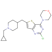 CAS: 1439824-03-9 | OR302703 | 4-(2-Chloro-6-((1-(cyclopropylmethyl)piperidin-4-yl)methyl)thieno[3,2-d]pyrimidin-4-yl)morpholine