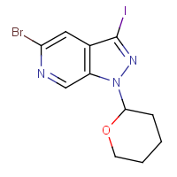 CAS:1369509-72-7 | OR302718 | 5-Bromo-3-iodo-1-(tetrahydro-2H-pyran-2-yl)-1H-pyrazolo[3,4-c]pyridine