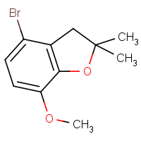 CAS:185406-76-2 | OR303176 | 4-Bromo-7-methoxy-2,2-dimethyl-2,3-dihydro-1-benzofuran