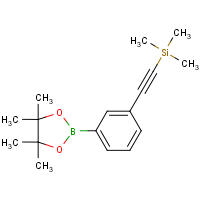 CAS:915402-03-8 | OR303470 | 4,4,5,5-Tetramethyl-2-(3-trimethylsilanylethynyl-phenyl)-[1,3,2]dioxaborolane