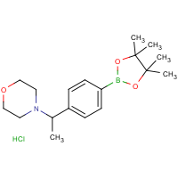 CAS:  | OR303561 | 4-(1-(4-(4,4,5,5-Tetramethyl-1,3,2-dioxaborolan-2-yl)phenyl)ethyl)morpholine hydrochloride