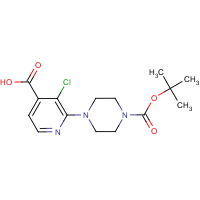 CAS: 1135283-34-9 | OR303860 | 2-[4-(tert-Butoxycarbonyl)piperazino]-3-chloroisonicotinic acid